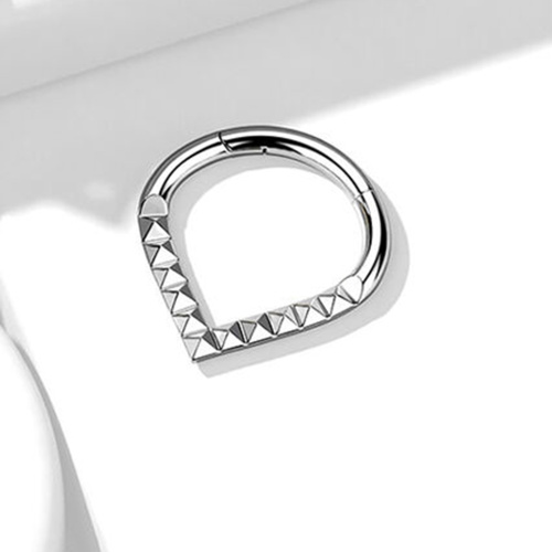 Кольцо-кликер Геометрия Капельки 1.2 мм (16G) фото 2